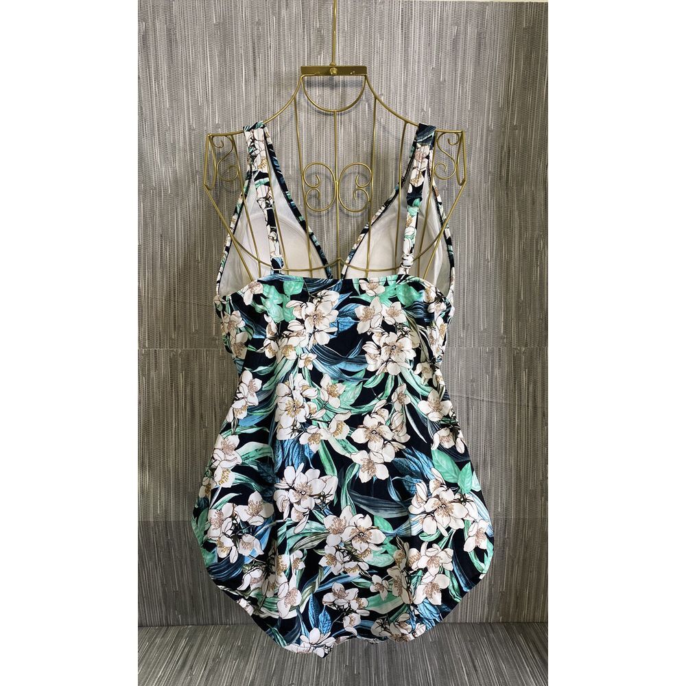 Swim Solutions Women's Plunge Tummy Control One Piece Swimsuit SZ 18‎ - Picture 7 of 8